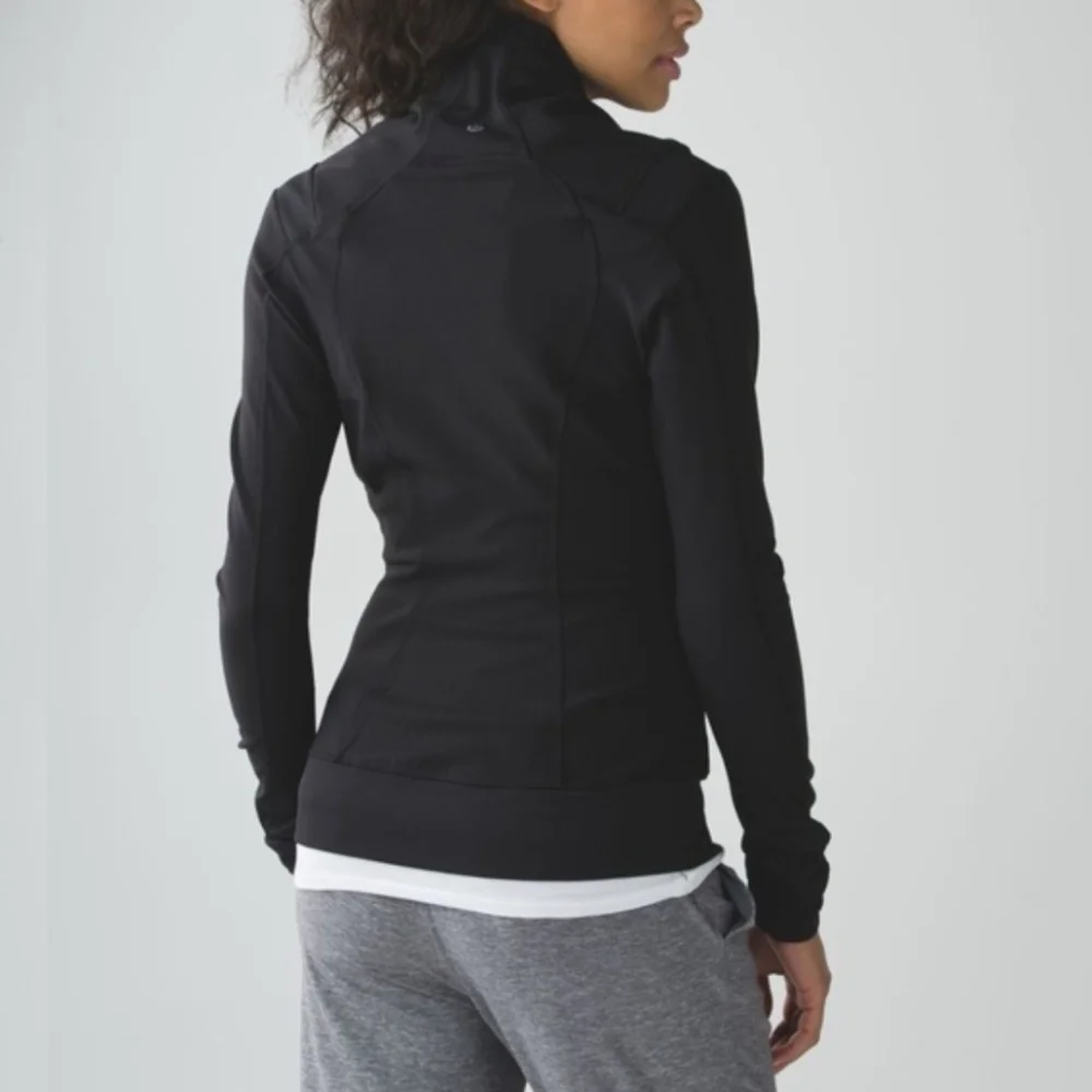 Lululemon Bhakti Yoga Jacket Black‎ Full Zip Size 9